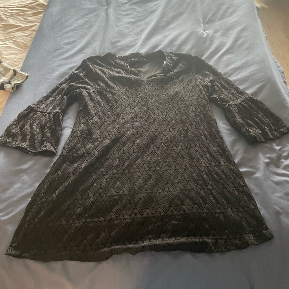 Black lace tunic